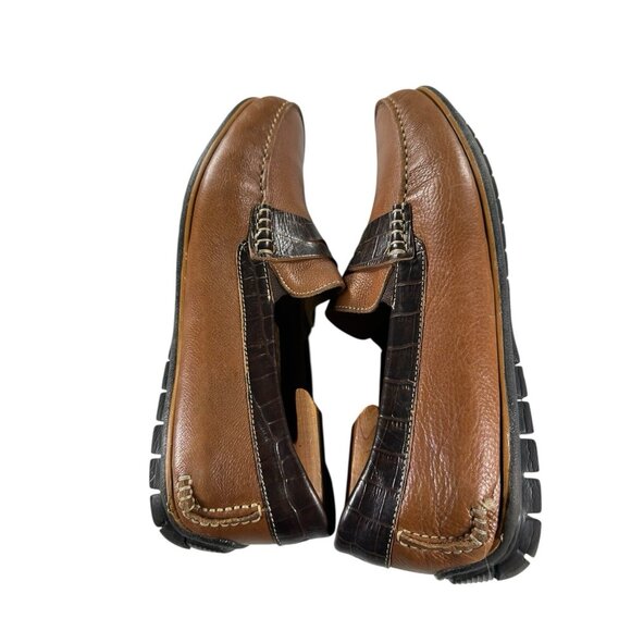 Johnston & Murphy Mens Size 12 M Brown Casual Slip On Driving Loafers NICE - Picture 4 of 8